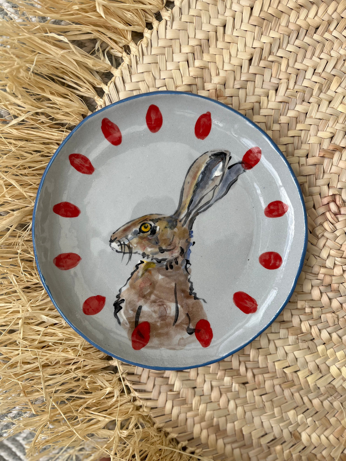 Hare with blue edge