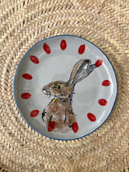 Hare with blue edge