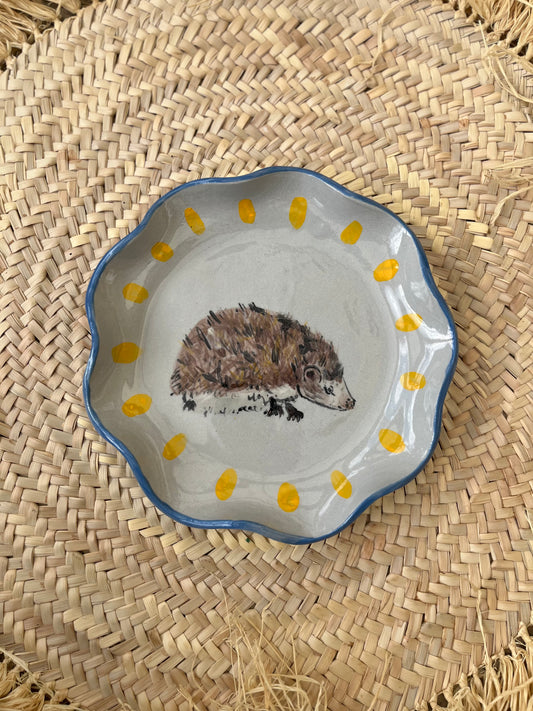 Hedgehog with blue wiggles