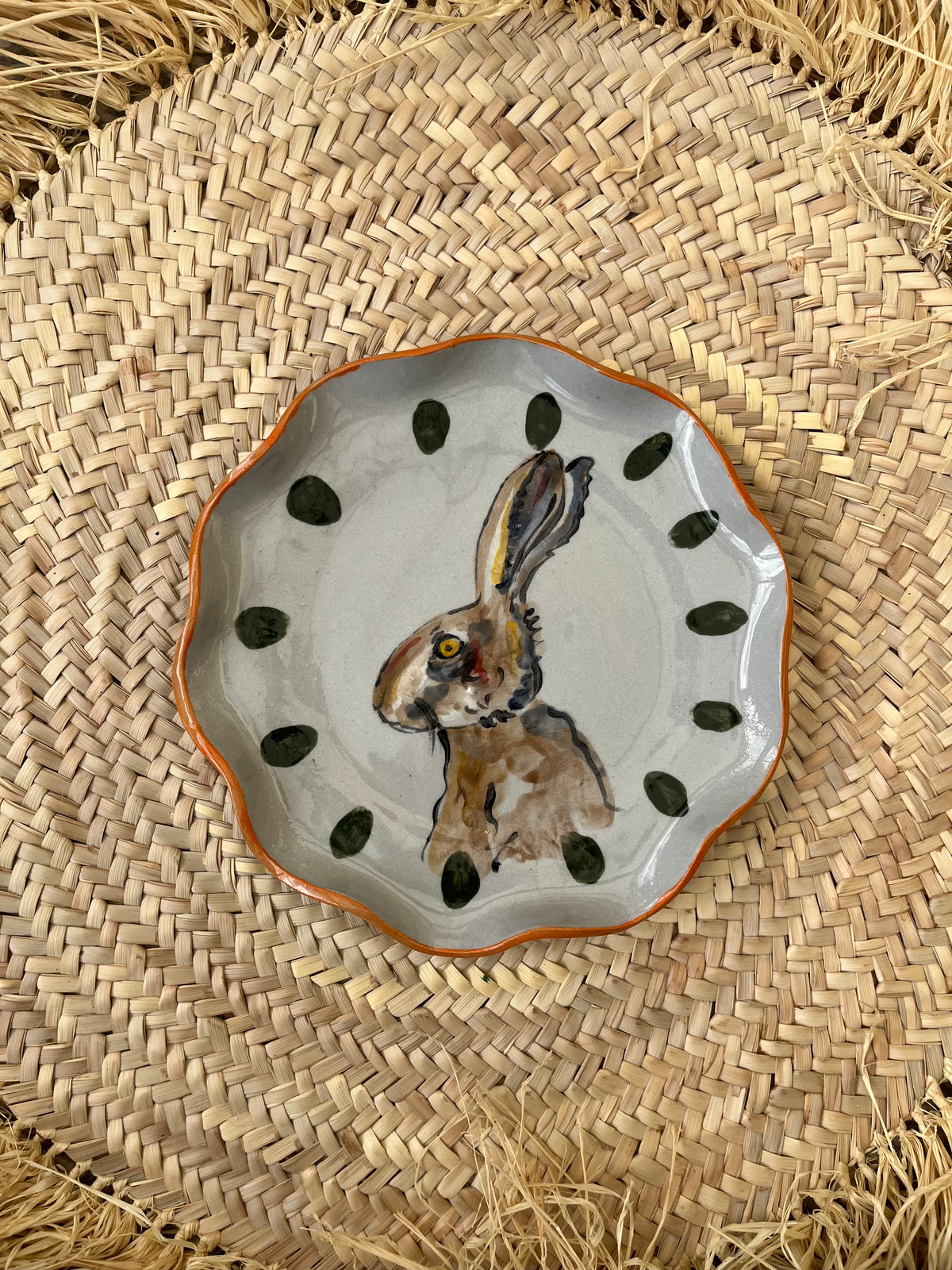 Hare with orange wiggles