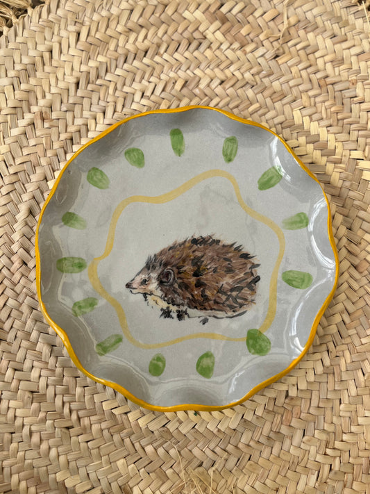 Hedgehog with yellow wiggles