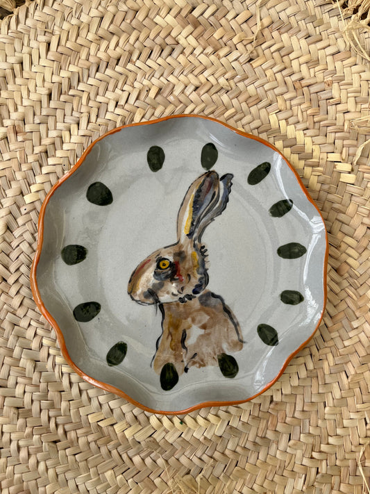 Hare with orange wiggles