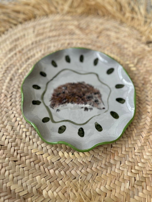 Hedgehog with green wiggles