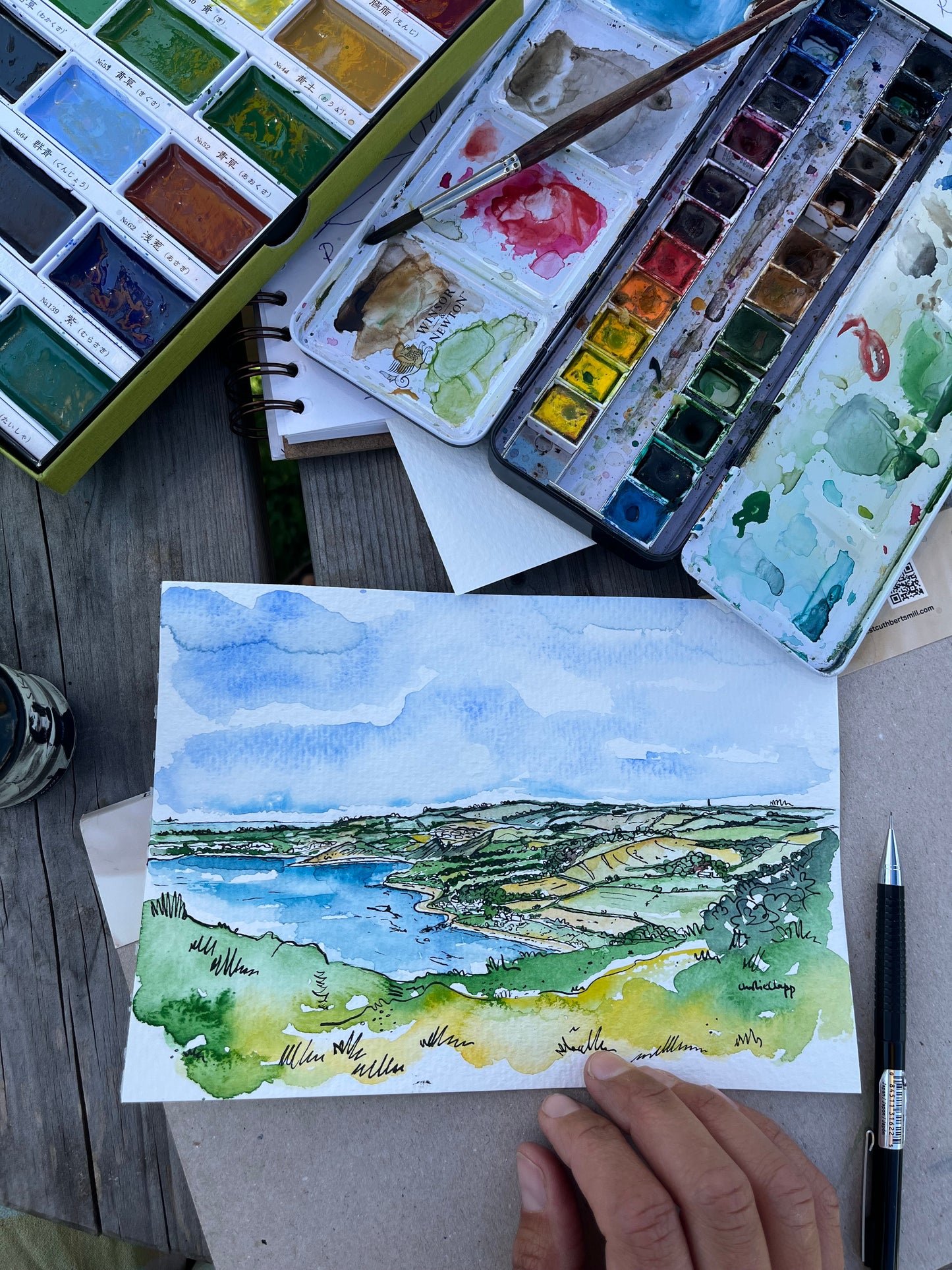 Ringstead Bay from the hill