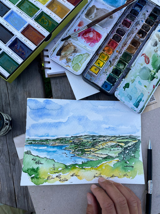 Ringstead Bay from the hill
